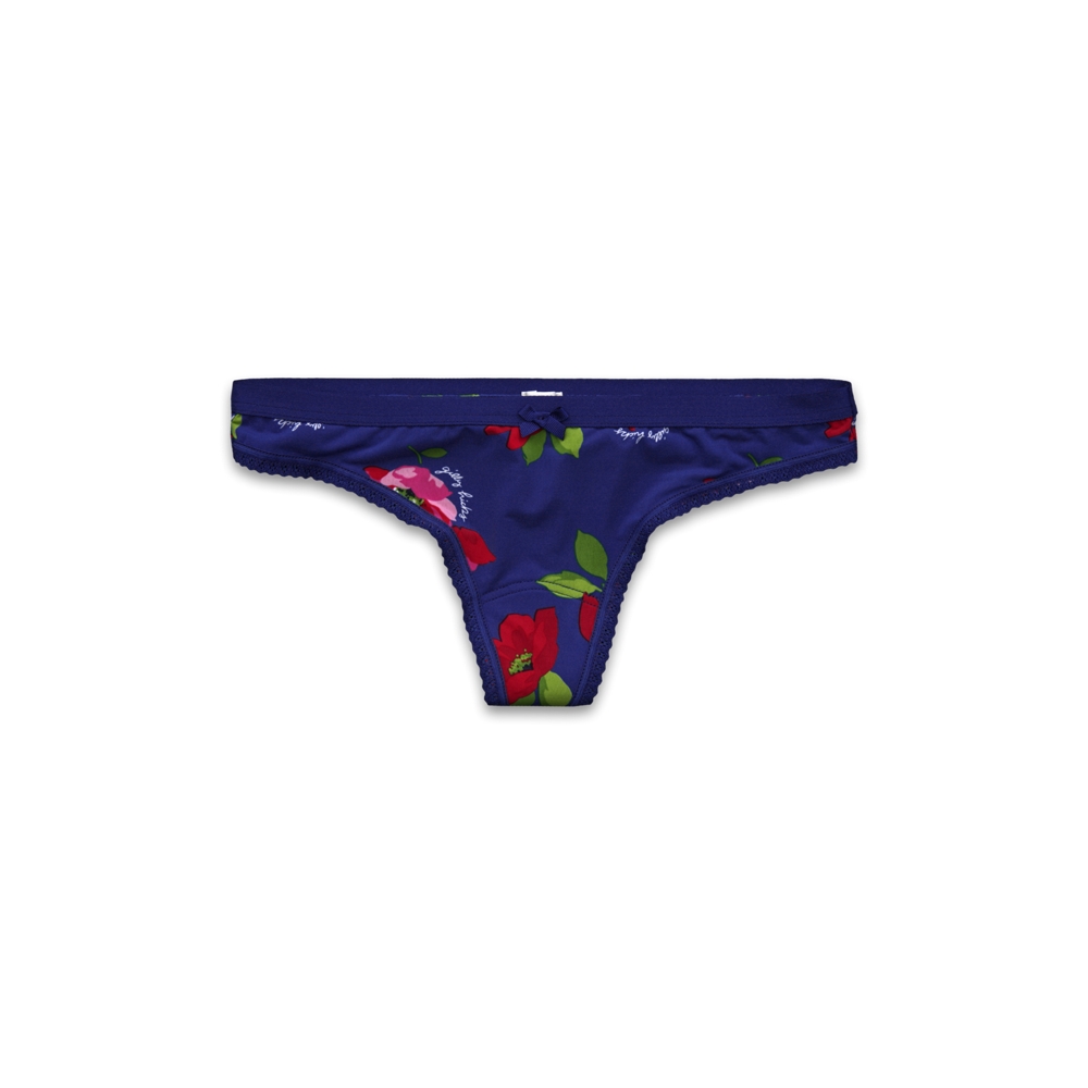Supersoft Floral Thong Undie