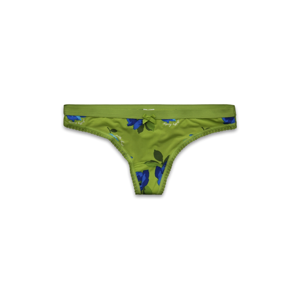 Supersoft Floral Thong Undie