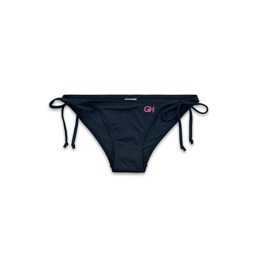 Womens Solid Side-Tie Swim Bottom