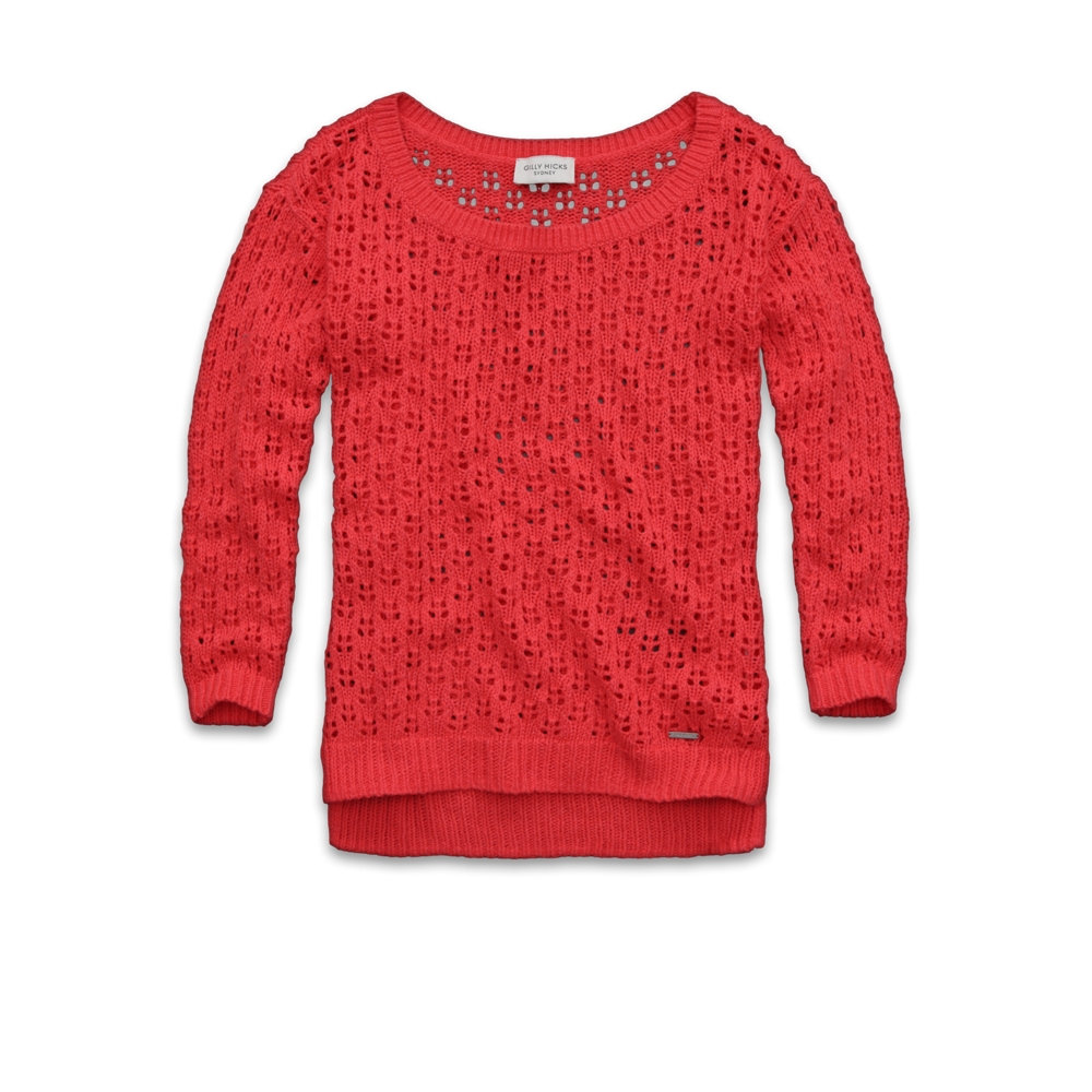Womens Open-Stitch Sweater