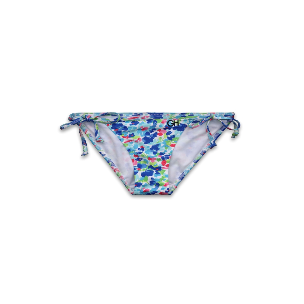 Womens Floral Side-Tie Swim Bottom