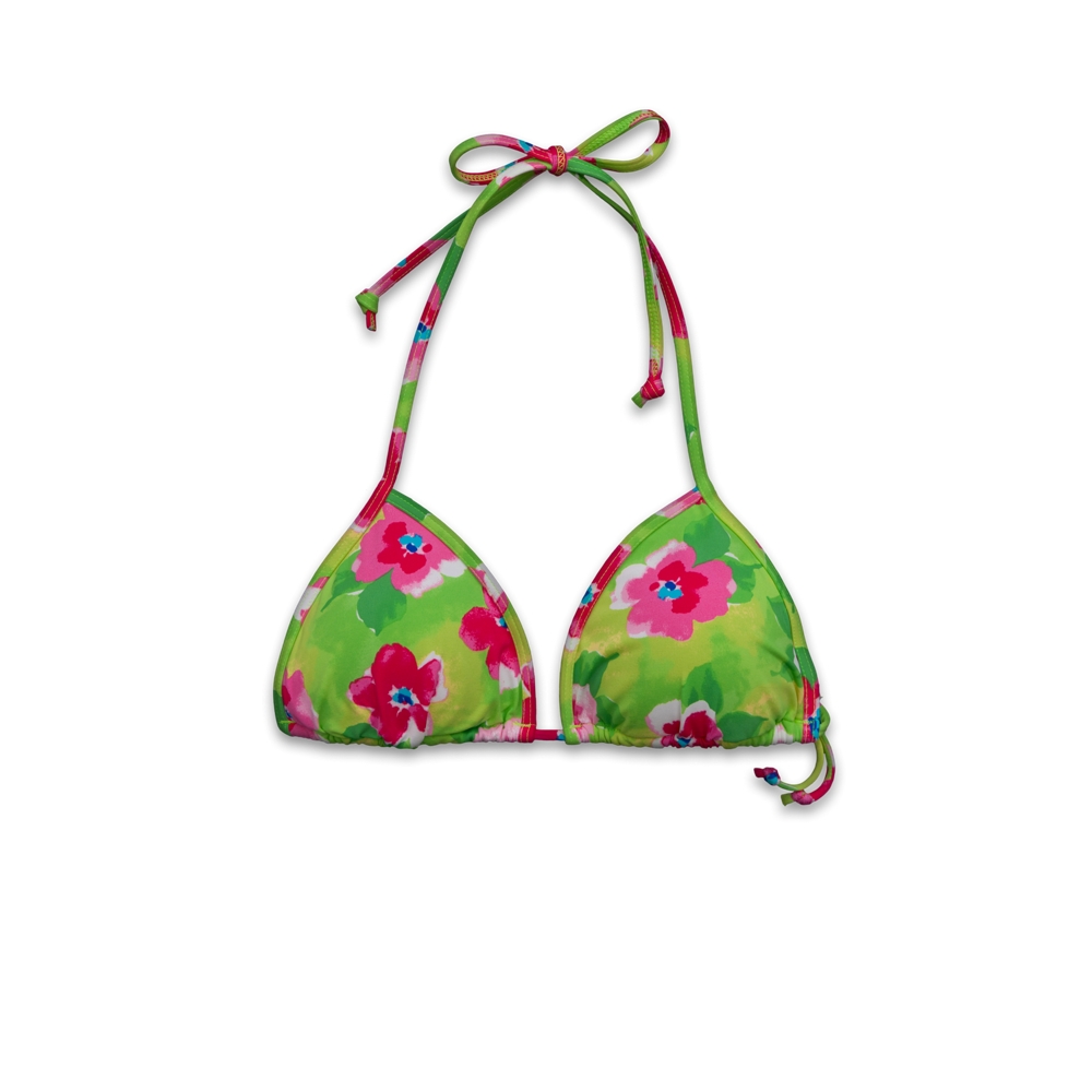 Womens Floral Triangle Swim Top