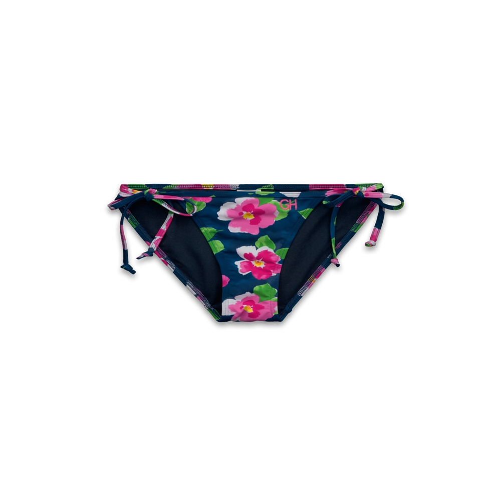 Womens Floral Side-Tie Swim Bottom