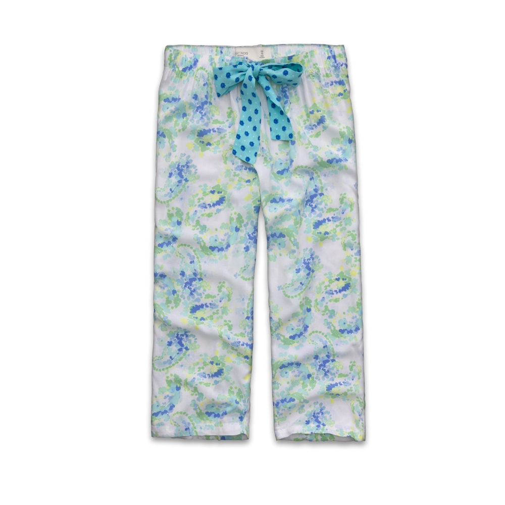 Womens Printed Bow Sleep Bottoms