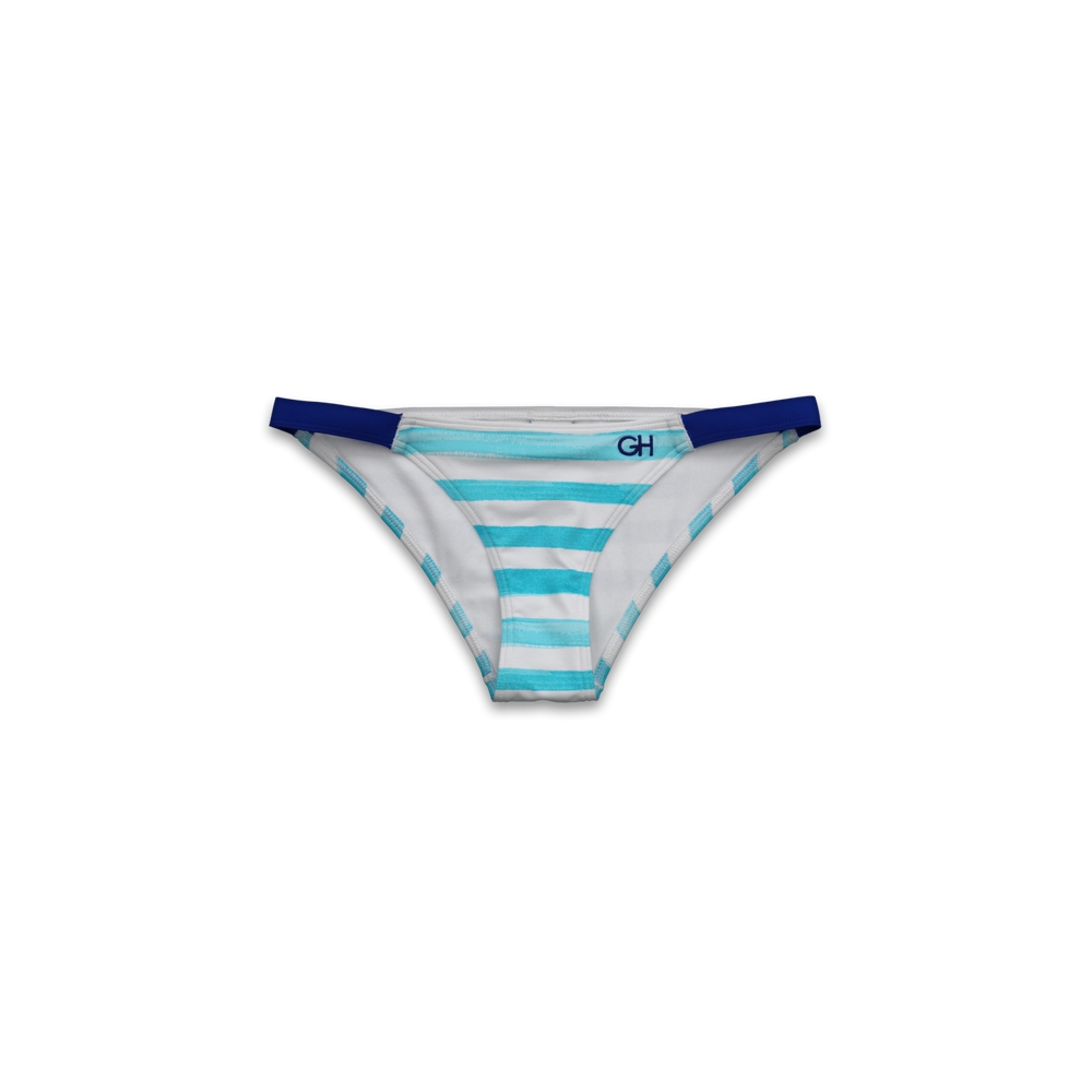 Womens Watercolor Stripe Swim Bottom