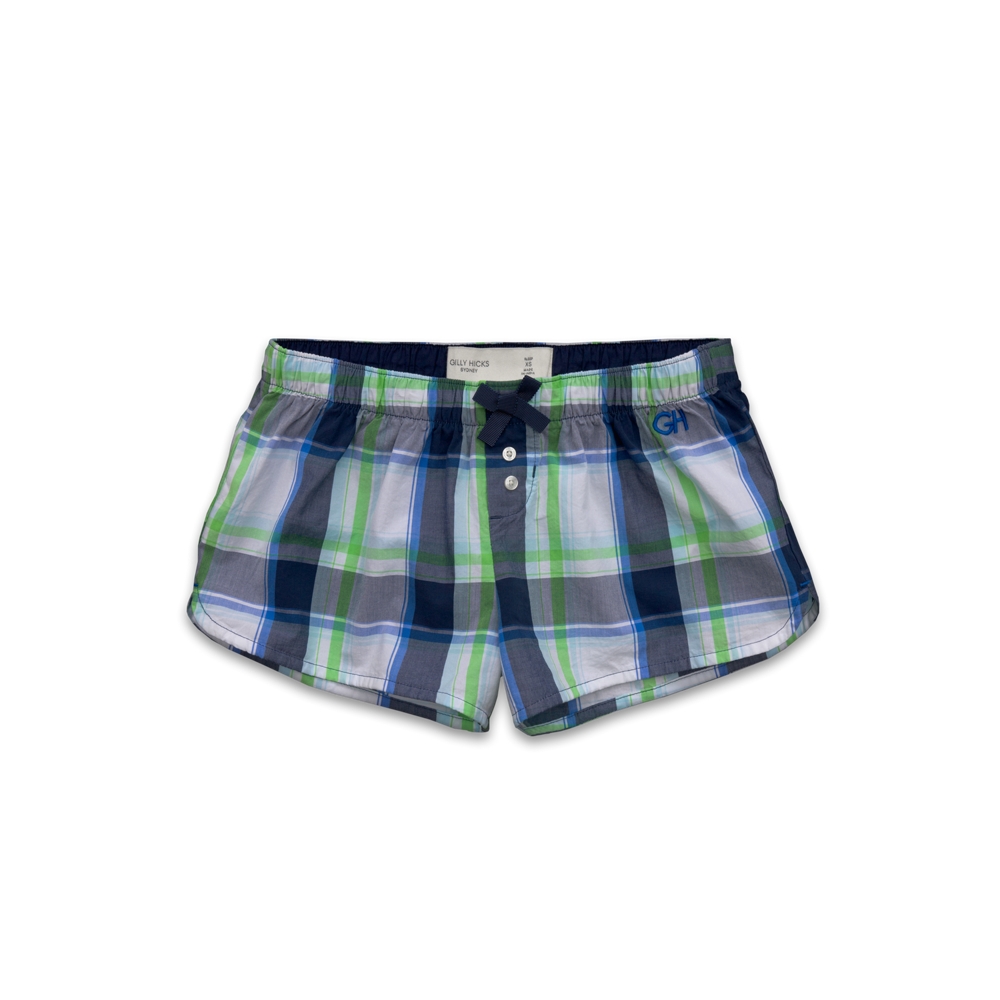 Womens Plaid Sleep Shorts
