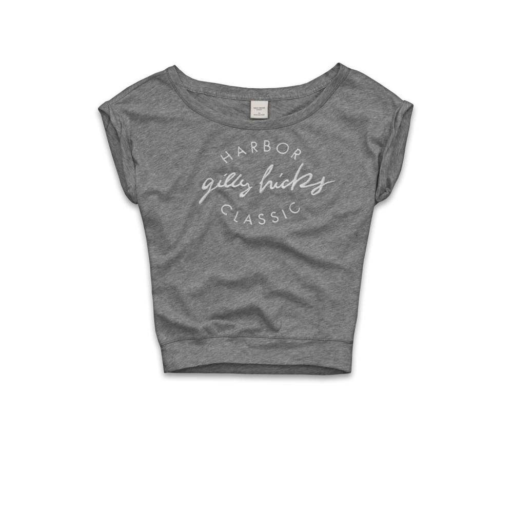 Womens Logo Signature Graphic Cropped Tee