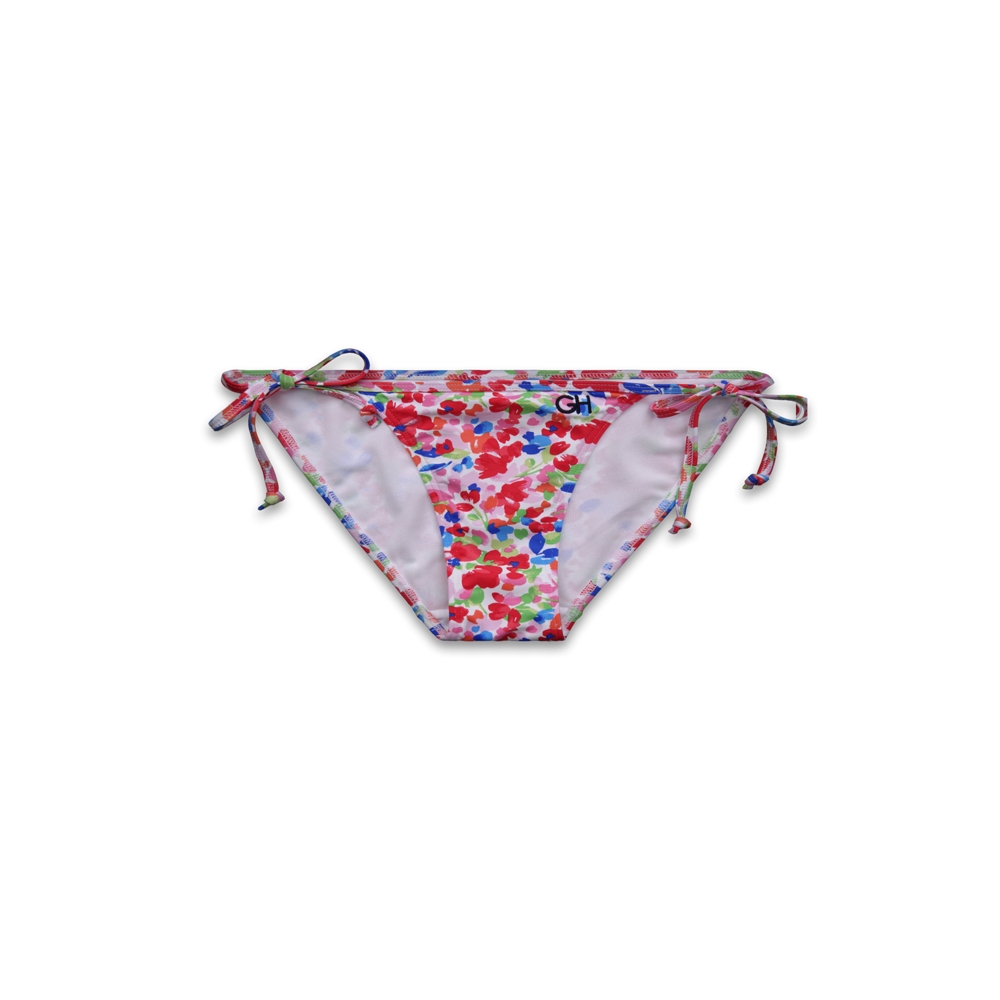 Womens Floral Side-Tie Swim Bottom