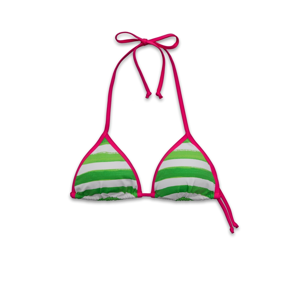 Watercolor Stripe Triangle Swim Top