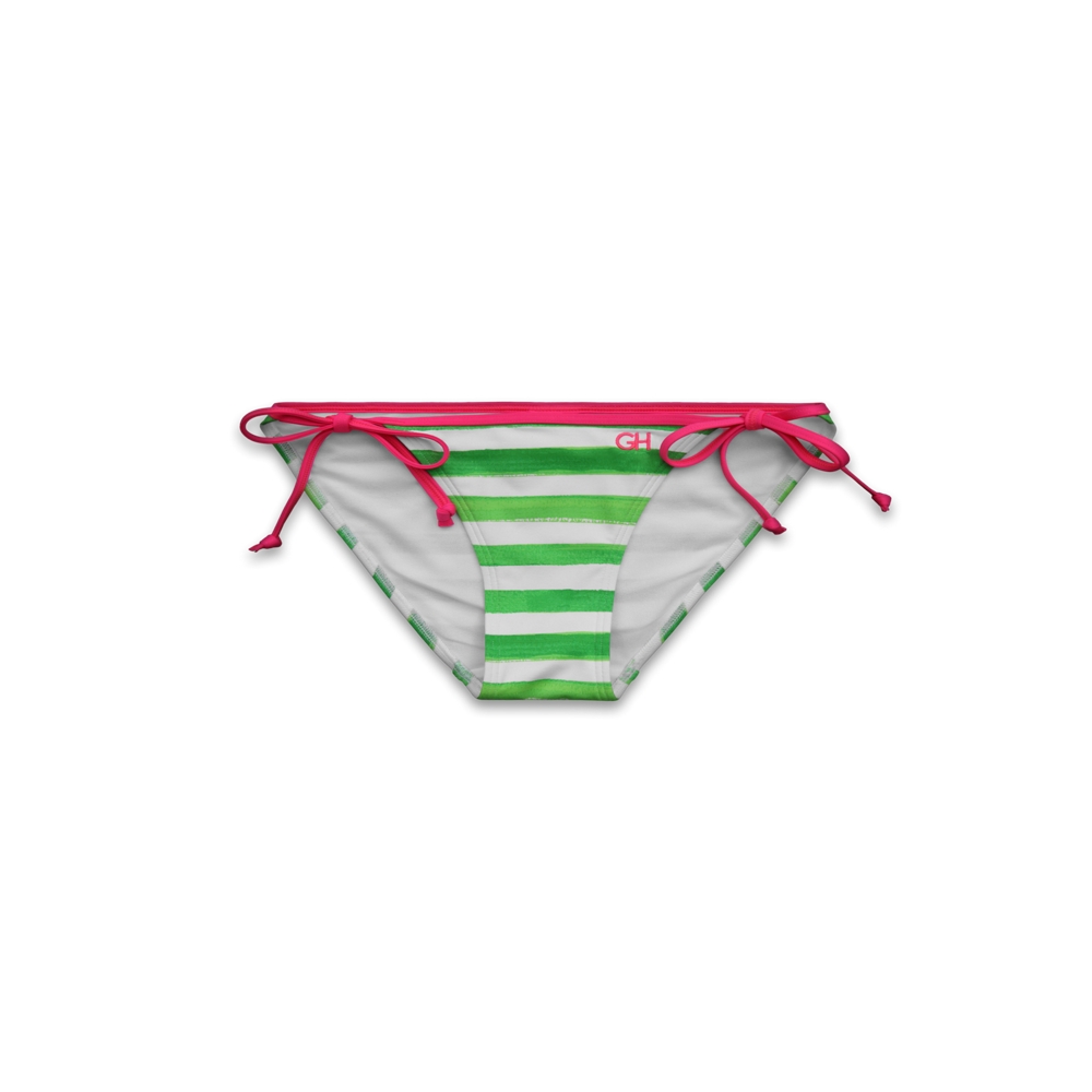 Womens Watercolor Stripe Swim Bottom