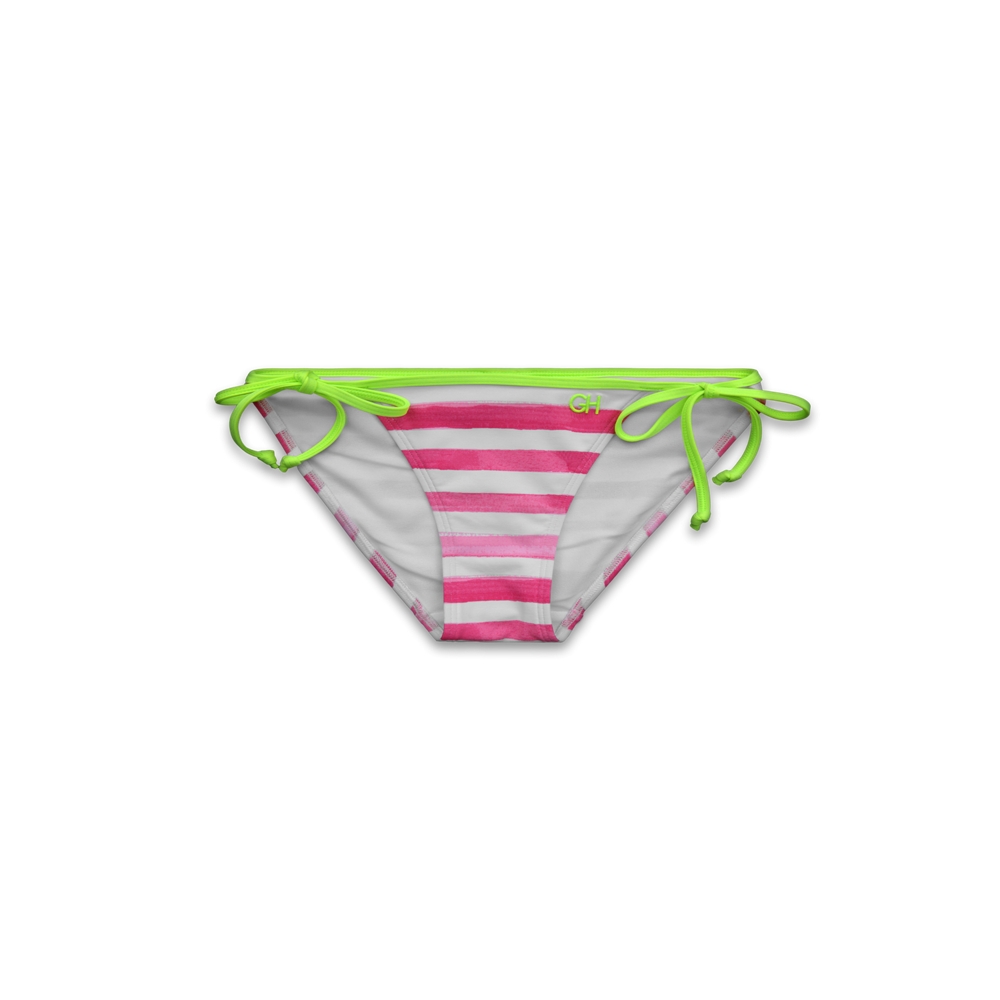 Womens Watercolor Stripe Swim Bottom