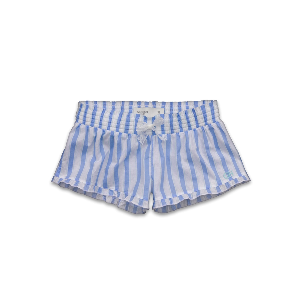 Womens Striped Sleep Shorts