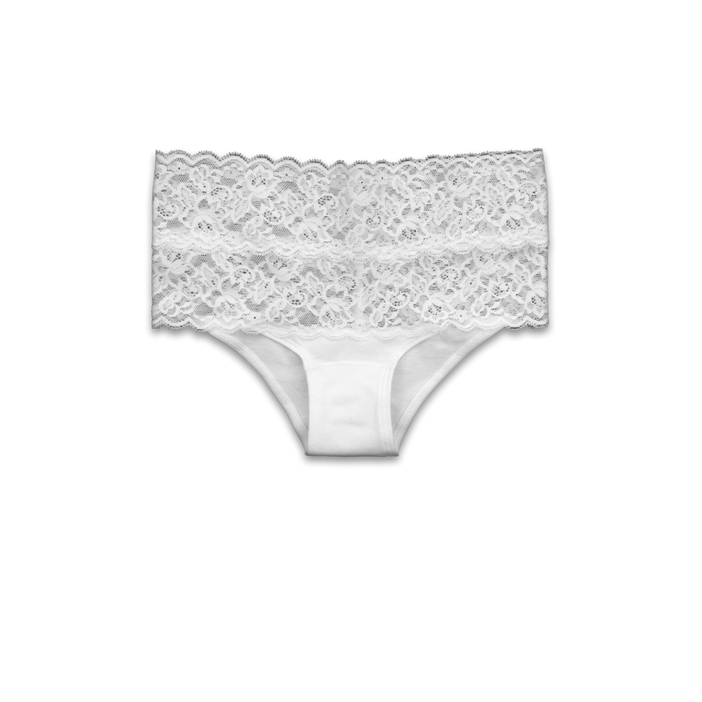 High Waisted Lace Short Undie
