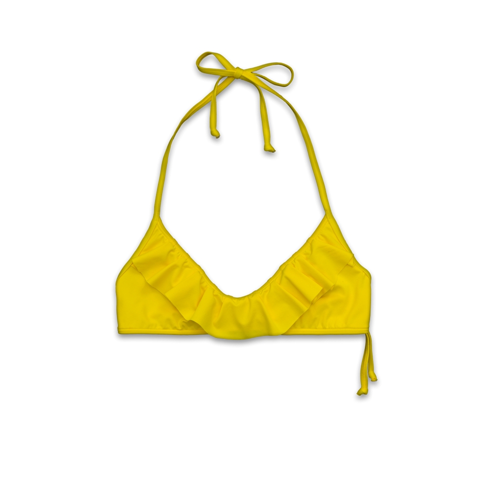 Ruffle Scoop Swim Top