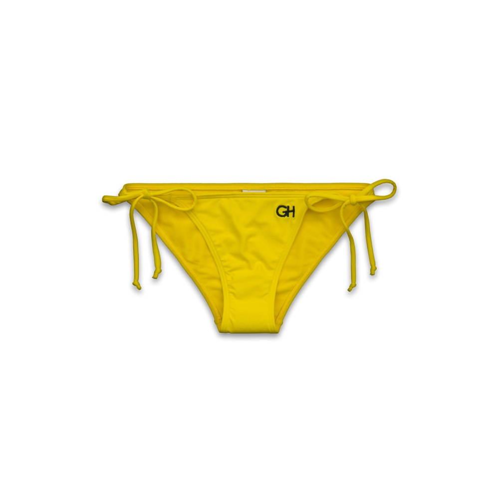 Womens Solid Side-Tie Swim Bottom