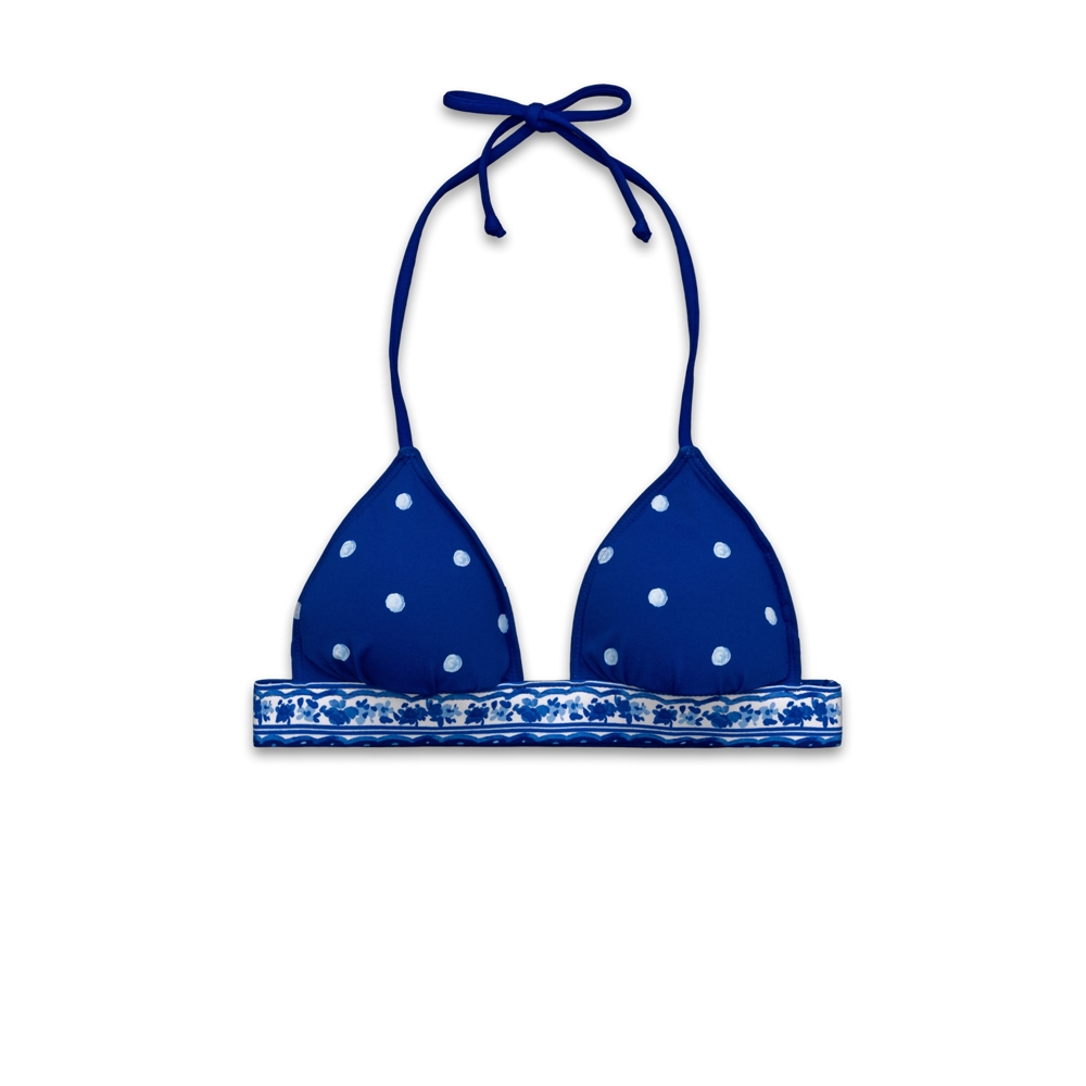Womens Dots Triangle Swim Top