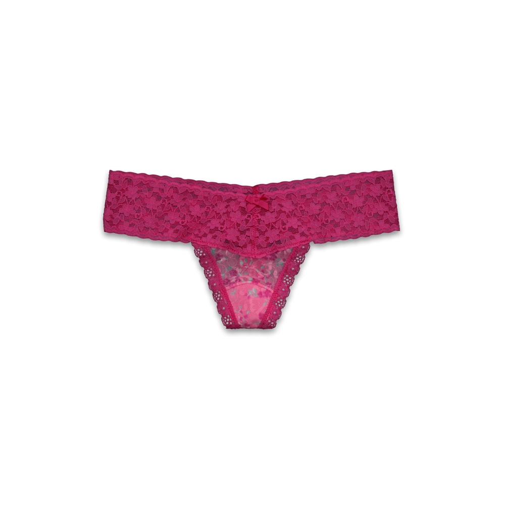 Printed Lace Thong Undie