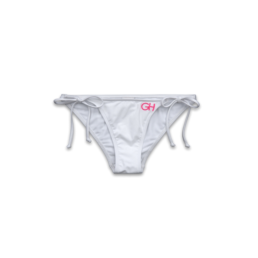Womens Solid Side-Tie Swim Bottom