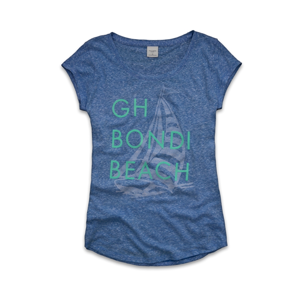 Womens Heathered Logo Graphic Tee