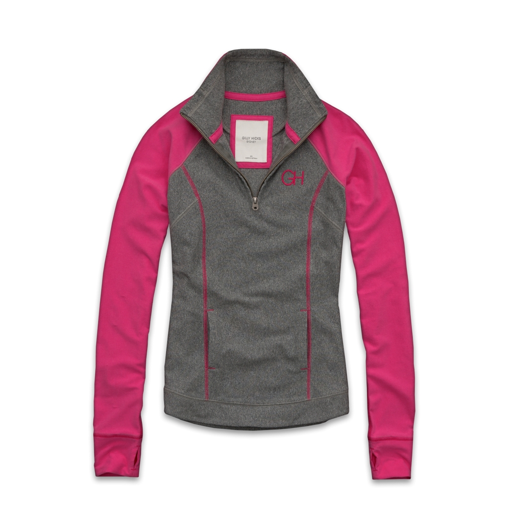 Womens Colorblocked Active Popover Sweatshirt