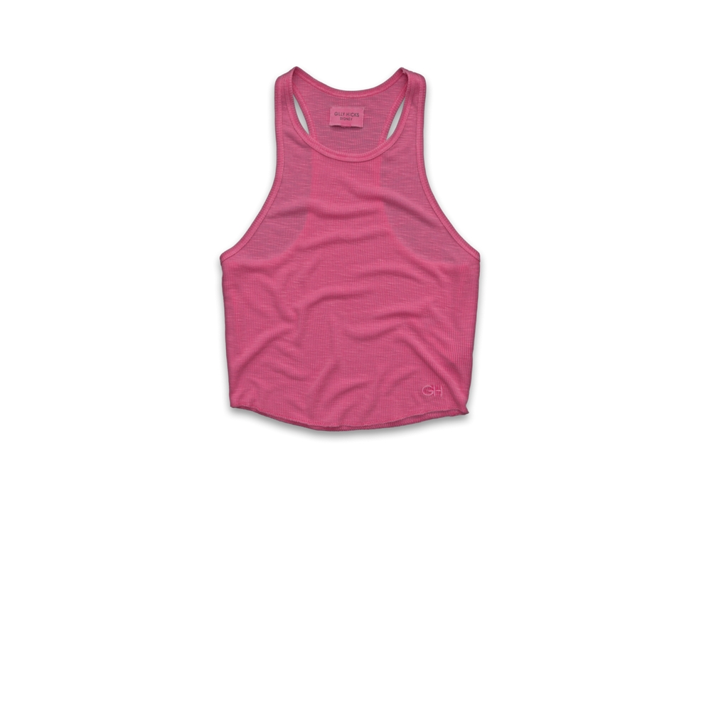 Womens Racerback Cropped Tank
