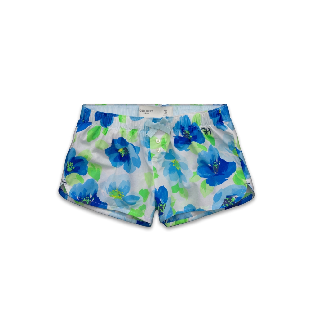 Womens Floral Sleep Shorts