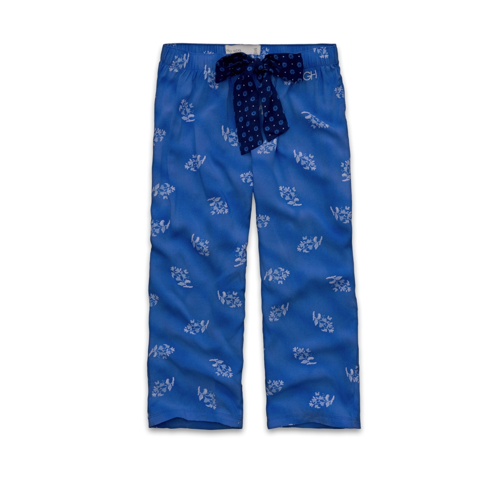 Womens Printed Bow Sleep Bottoms