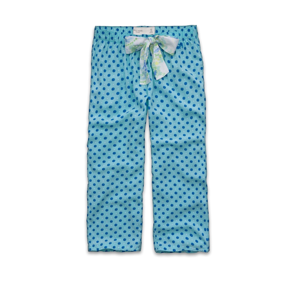 Womens Printed Bow Sleep Bottoms