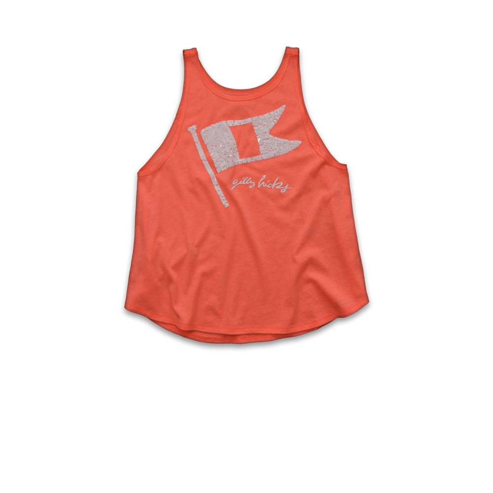 Womens Sequin Graphic Tank