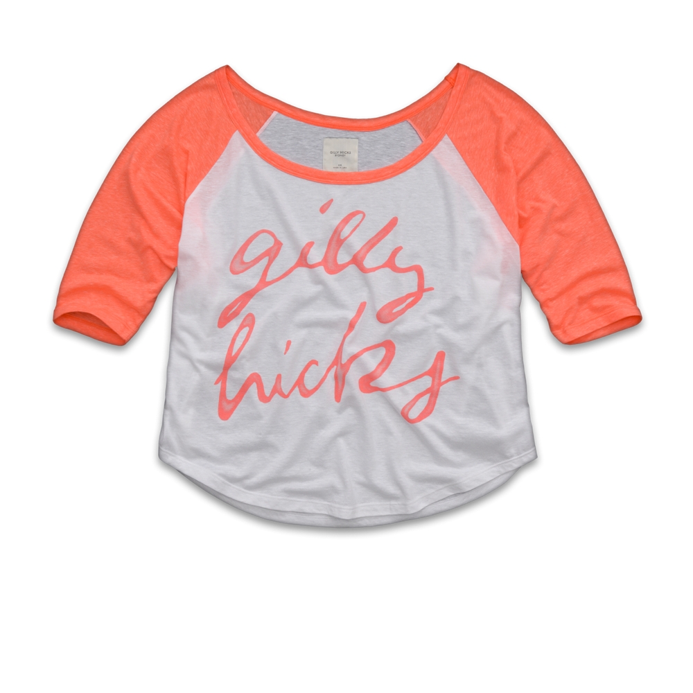 Womens Logo Graphic Baseball Tee