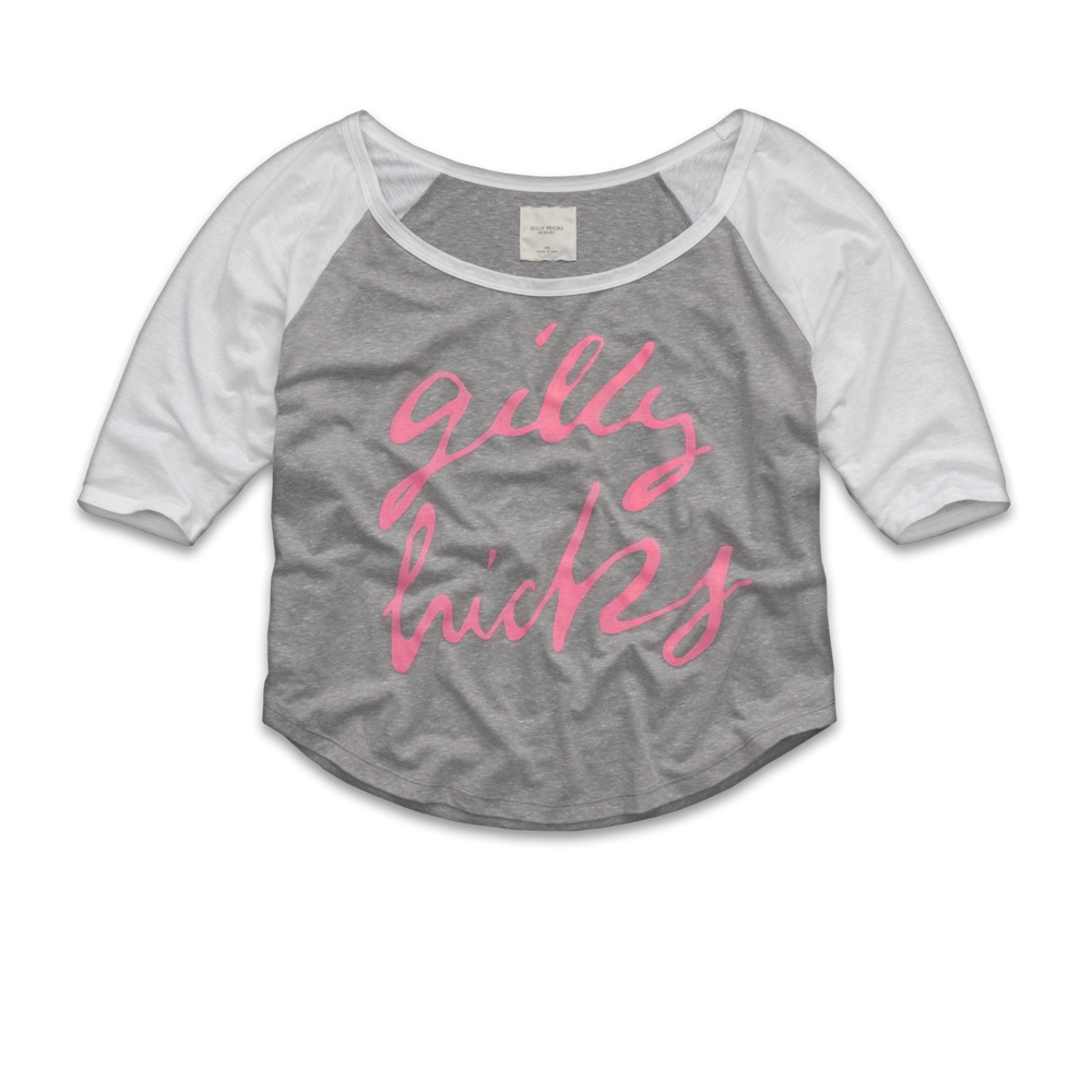 Womens Logo Graphic Baseball Tee