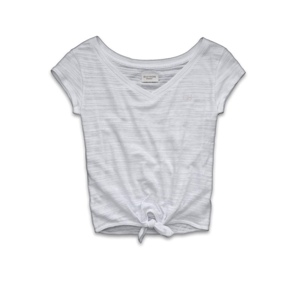 Womens Tie-Front Tee