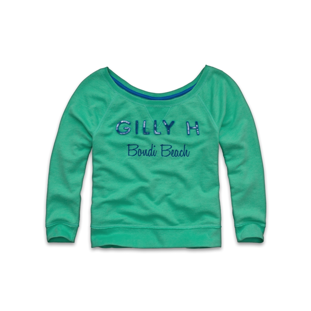 Womens Sequin Graphic Sweatshirt