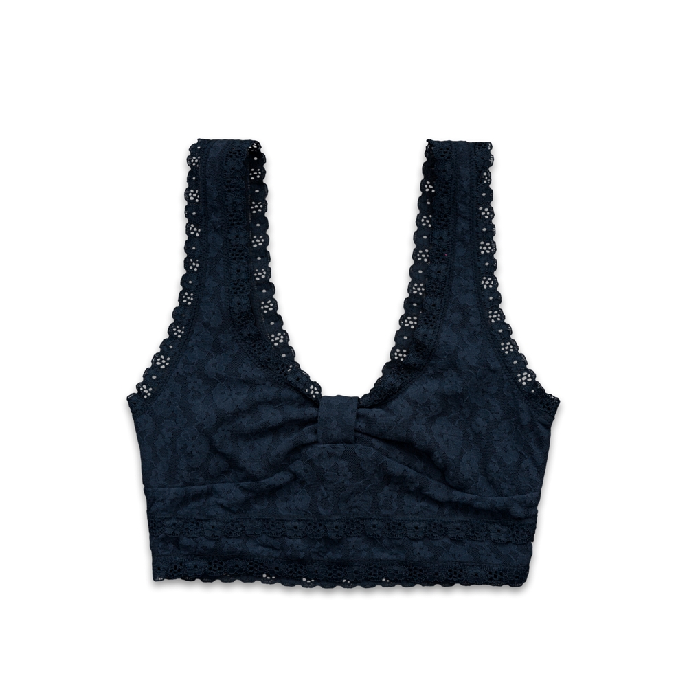 Womens Long-Line Lace Bralette