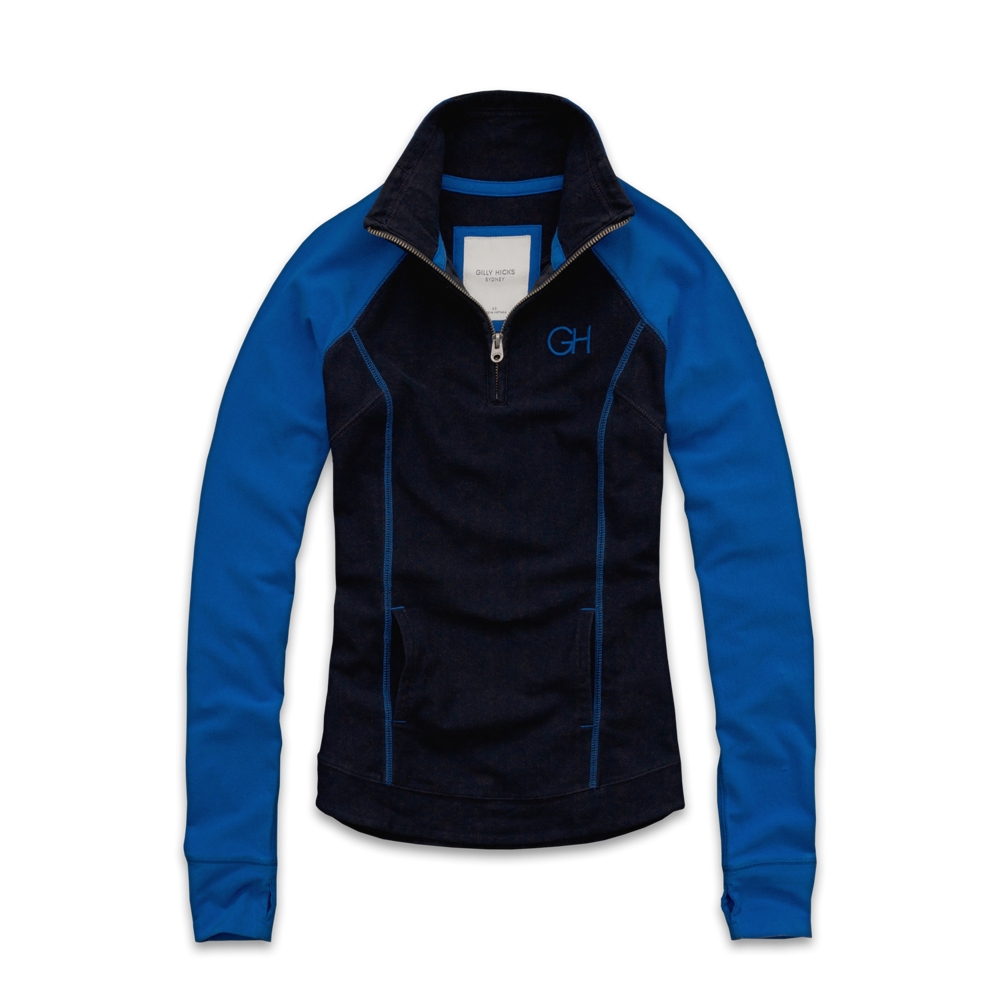 Womens Colorblocked Active Popover Sweatshirt