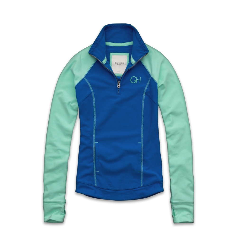 Womens Colorblocked Active Popover Sweatshirt