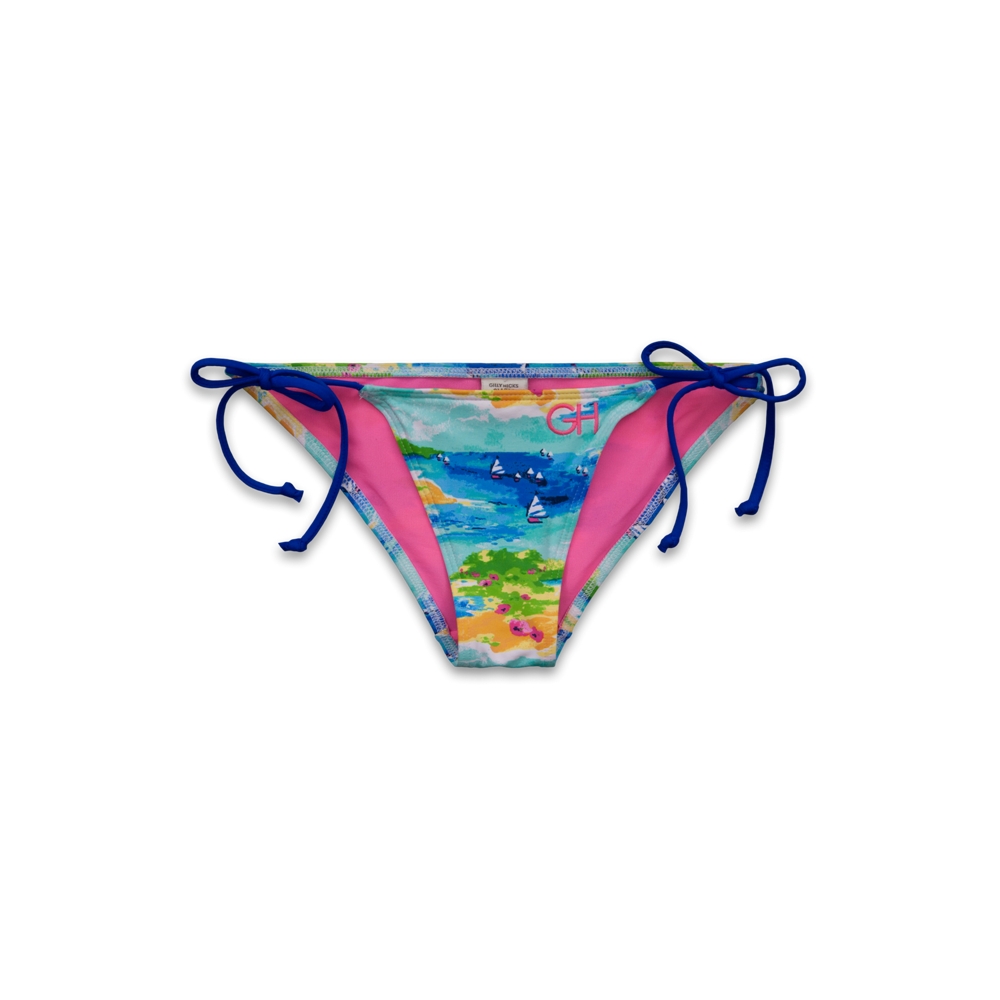 Womens Watercolor Scene Swim Bottom