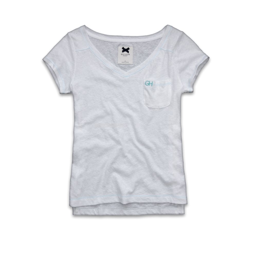 Womens V-Neck Pocket Tee