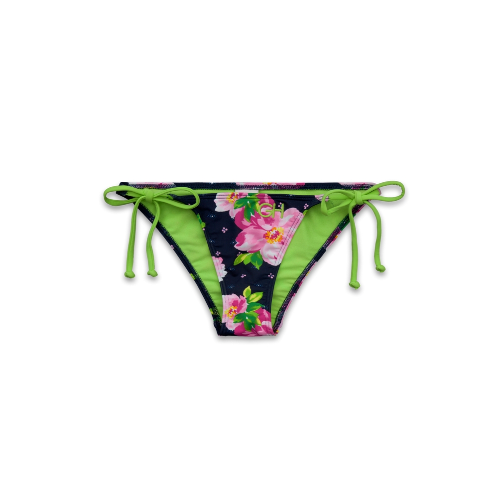 Womens Floral Side-Tie Swim Bottom