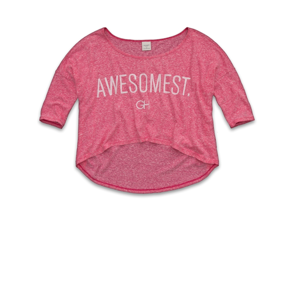 Womens Attitude Graphic Cropped Tee