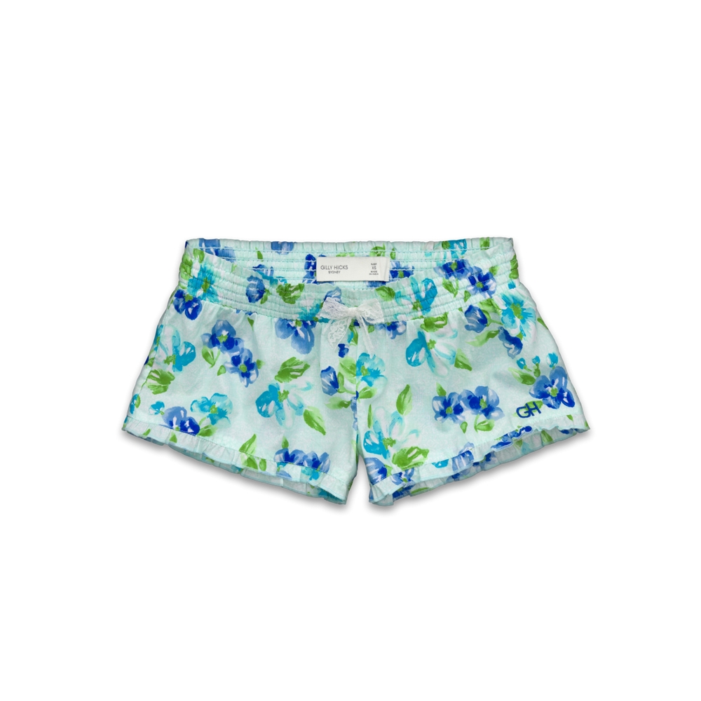 Womens Floral Sleep Shorts