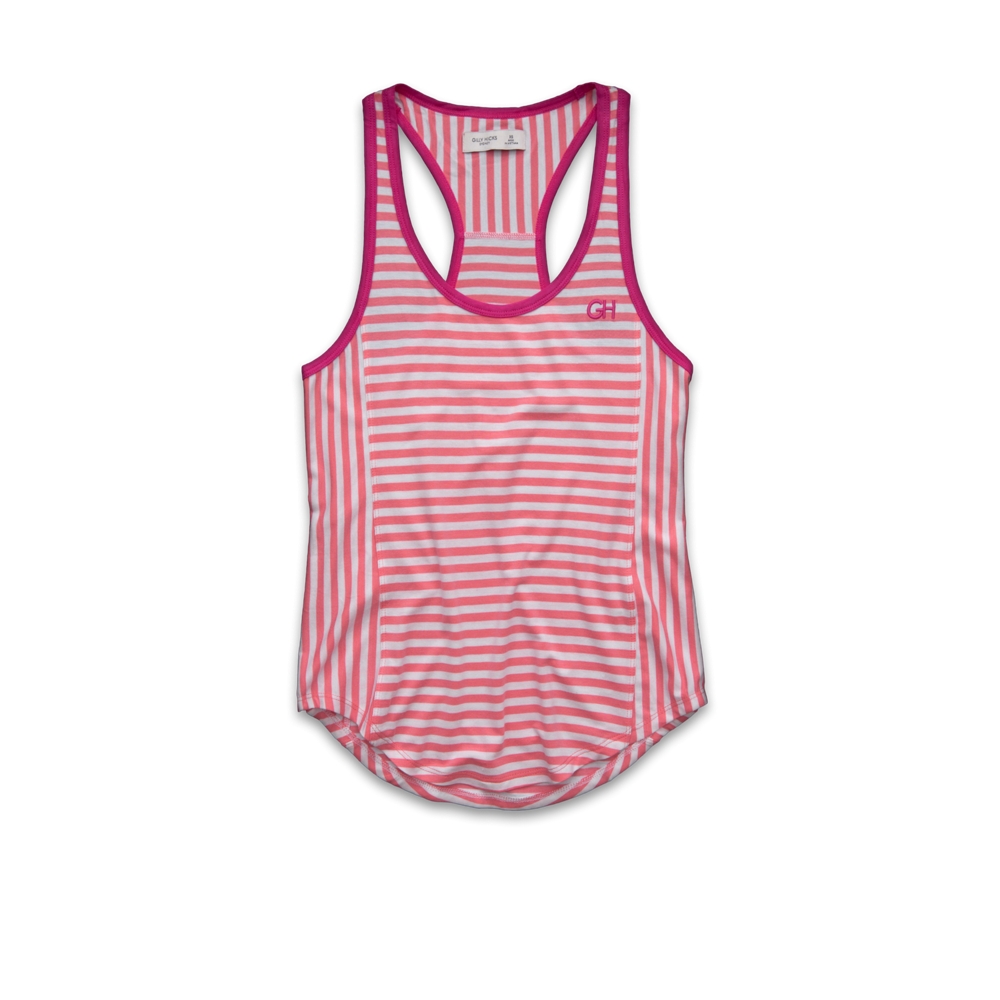 Womens Active Stripe Racerback Tank