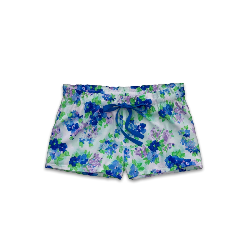 Womens Floral Sleep Shorts