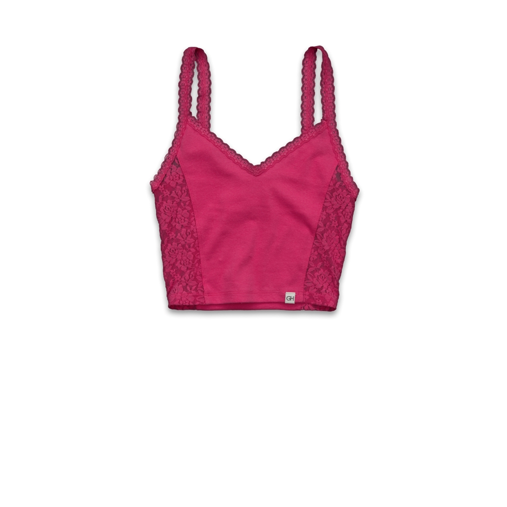 Womens Lace Cropped Tank