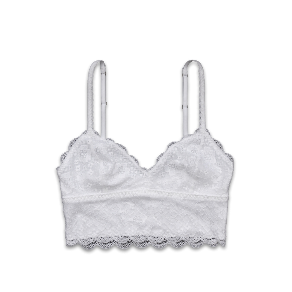 Womens Long-Line Lace Bralette