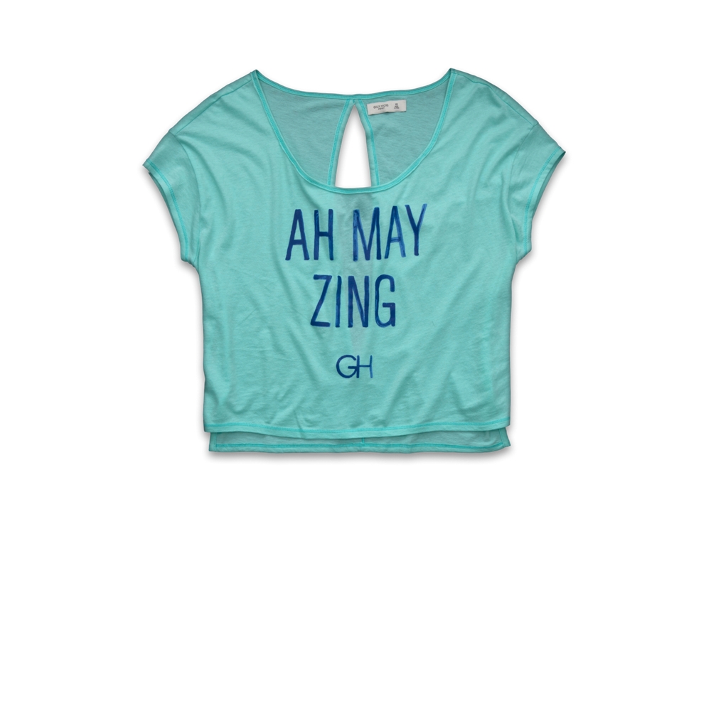 Womens Attitude Graphic Cropped Tee