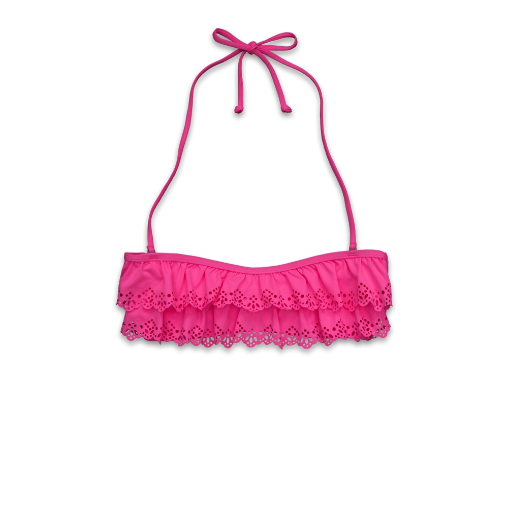 Womens Ruffle Bandeau Swim Top
