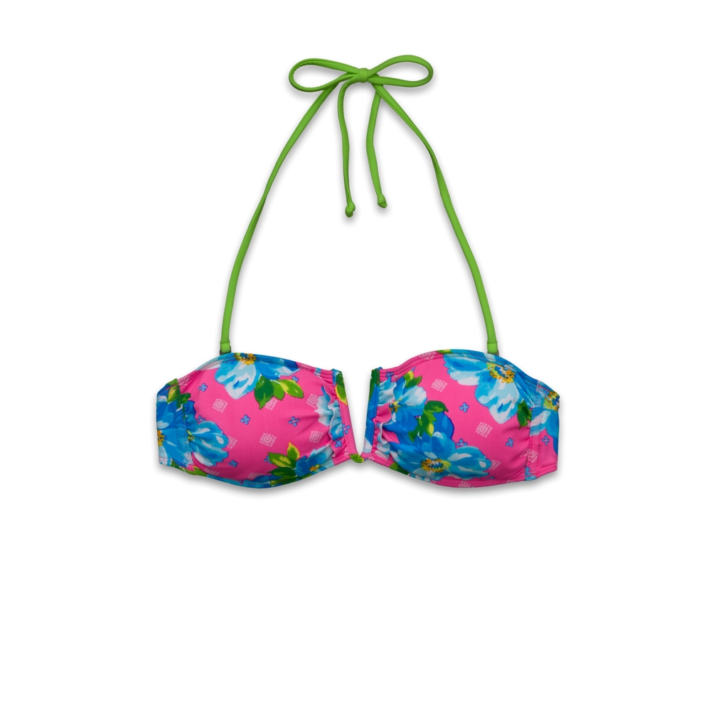 Womens Floral V-Wire Swim Top