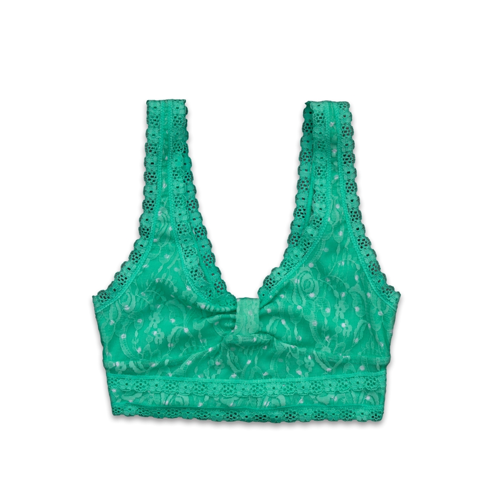 Womens Long-Line Lace Bralette