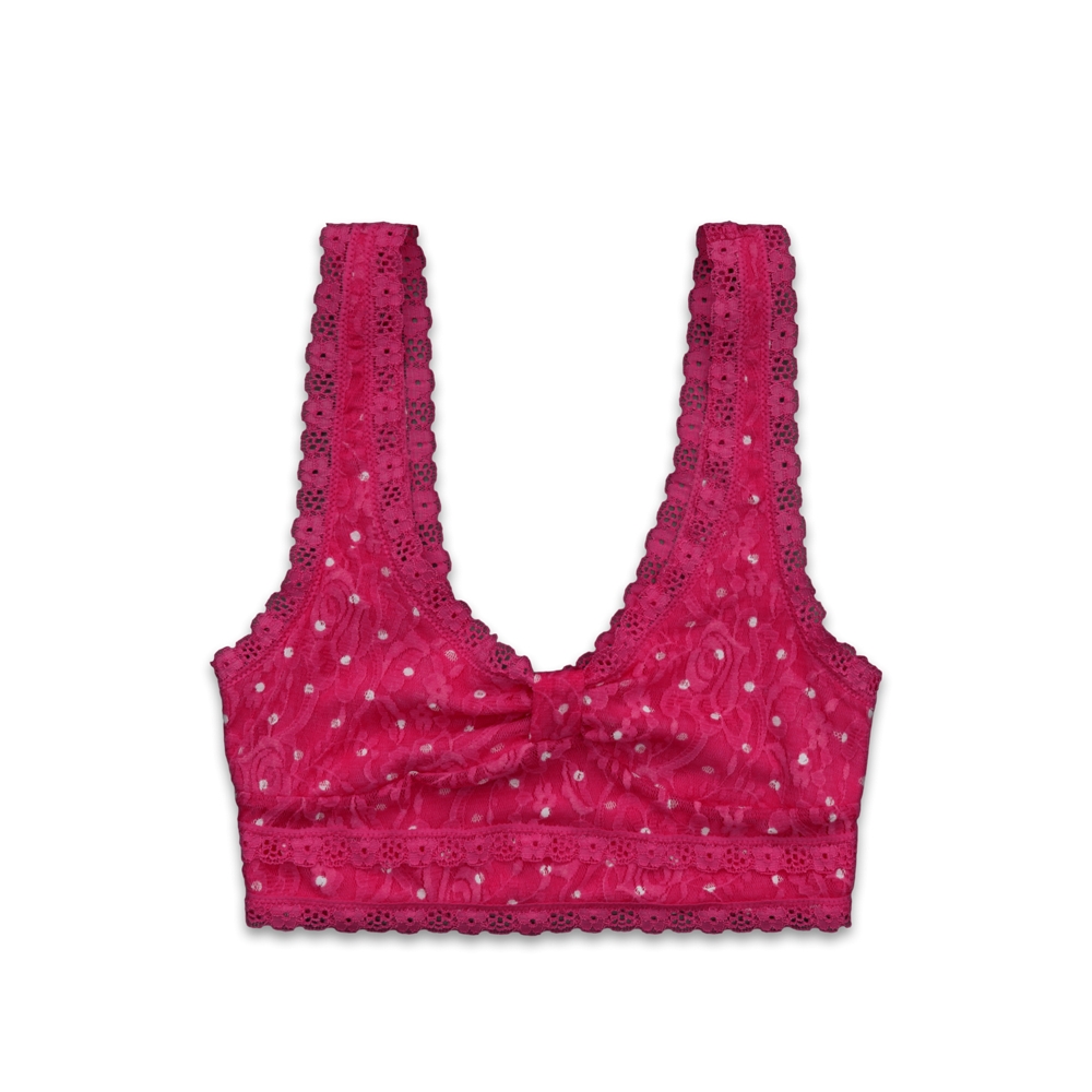 Womens Long-Line Lace Bralette